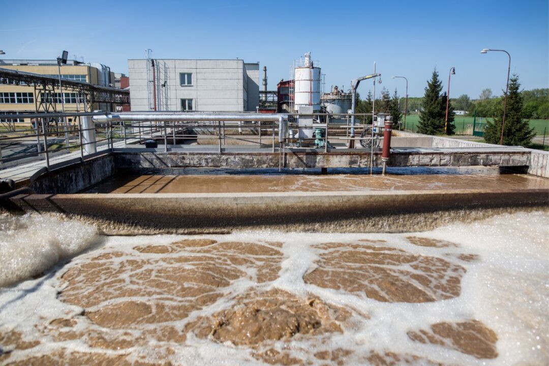 wastewater plant aeration basin