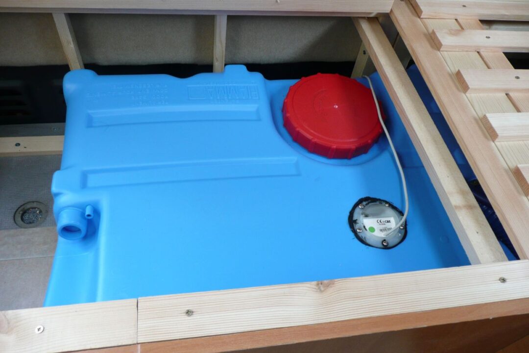 Fiamma Aqua Tanks installed in a caravan