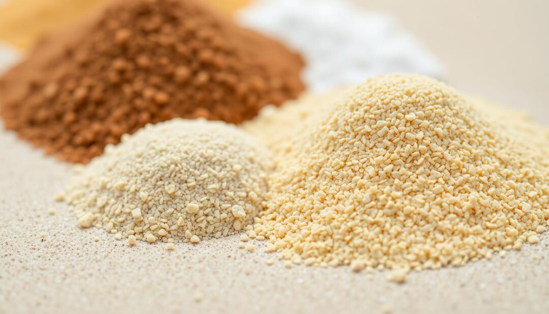 A close-up, high-resolution image of different types of pool filter sand arranged neatly on a flat, neutral-colored surface. The sand samples are displayed in a visually appealing manner, showcasing their distinct textures, colors, and grain sizes. The image is well-lit, with soft, even lighting to highlight the details of the sand. The composition is balanced, with the sand samples occupying the majority of the frame, allowing the viewer to clearly see and compare the various types of pool filter sand. The image has a clean, minimalist aesthetic, with a slight depth of field to draw the eye to the sand samples. A close-up, high-resolution image of different types of pool filter sand arranged neatly on a flat, neutral-colored surface. The sand samples are displayed in a visually appealing manner, showcasing their distinct textures, colors, and grain sizes. The image is well-lit, with soft, even lighting to highlight the details of the sand. The composition is balanced, with the sand samples occupying the majority of the frame, allowing the viewer to clearly see and compare the various types of pool filter sand. The image has a clean, minimalist aesthetic, with a slight depth of field to draw the eye to the sand samples.