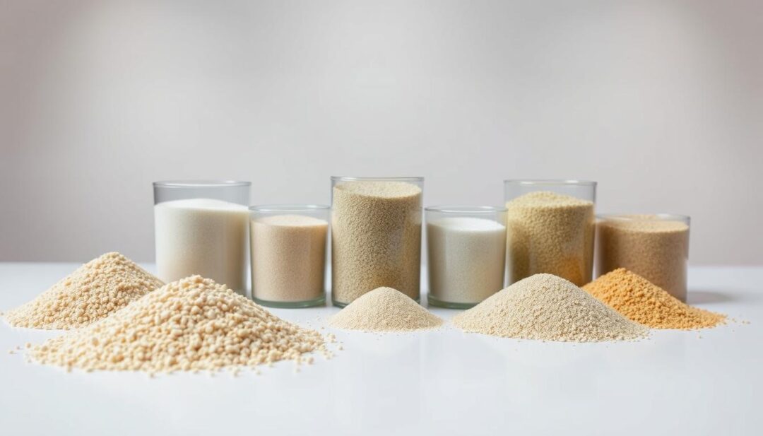 A well-lit tabletop scene displaying various samples of pool filter sand. The foreground features close-up shots of different sand grades, textures, and colors, including coarse, medium, and fine-grained options. The middle ground shows the sand samples in clear containers, allowing close inspection of their properties. The background depicts a clean, minimalist studio setting with neutral-toned walls, providing a clean and professional backdrop to highlight the sand samples. The lighting is soft and even, casting subtle shadows to accentuate the textures and details of the sand. The overall mood is informative and educational, inviting the viewer to closely examine the different pool filter sand options. A well-lit tabletop scene displaying various samples of pool filter sand. The foreground features close-up shots of different sand grades, textures, and colors, including coarse, medium, and fine-grained options. The middle ground shows the sand samples in clear containers, allowing close inspection of their properties. The background depicts a clean, minimalist studio setting with neutral-toned walls, providing a clean and professional backdrop to highlight the sand samples. The lighting is soft and even, casting subtle shadows to accentuate the textures and details of the sand. The overall mood is informative and educational, inviting the viewer to closely examine the different pool filter sand options.