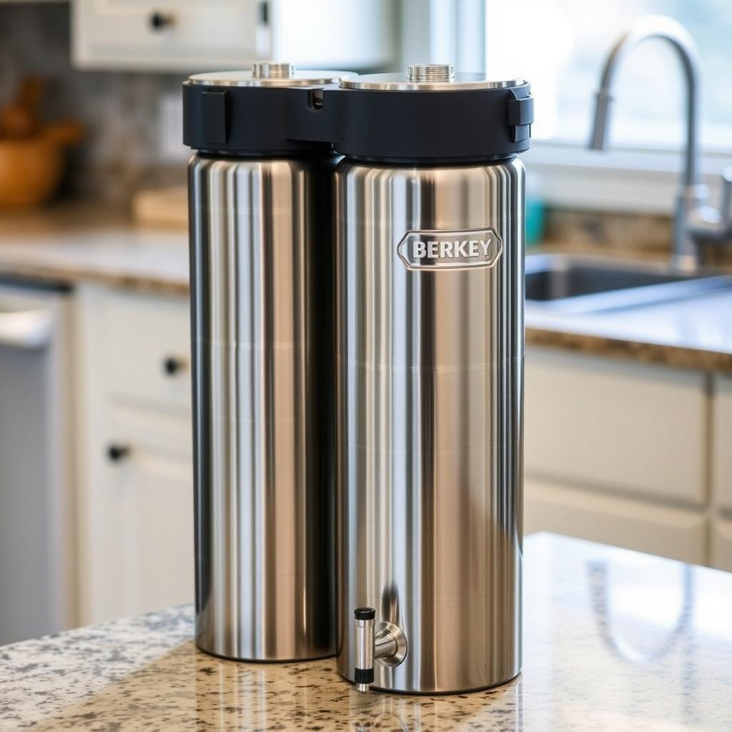 Berkey water filter system with stainless steel chambers Berkey water filter system with stainless steel chambers