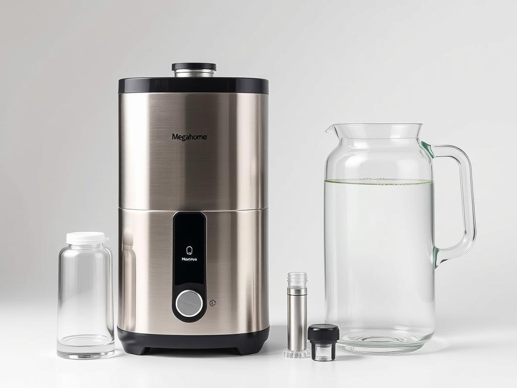 Megahome Countertop Water Distiller with glass collection container