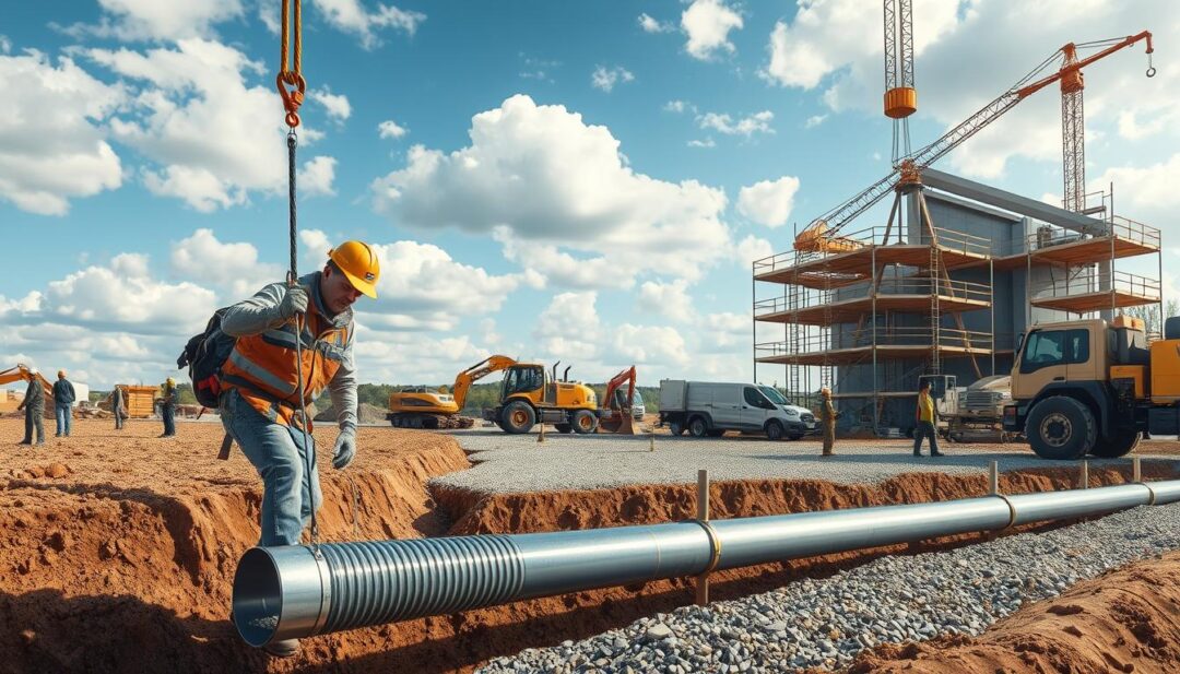 drop pipe installation process