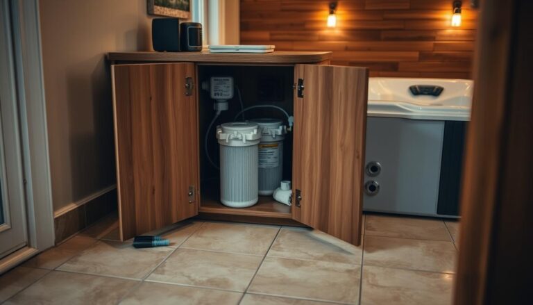 where are the filters on a hot tub