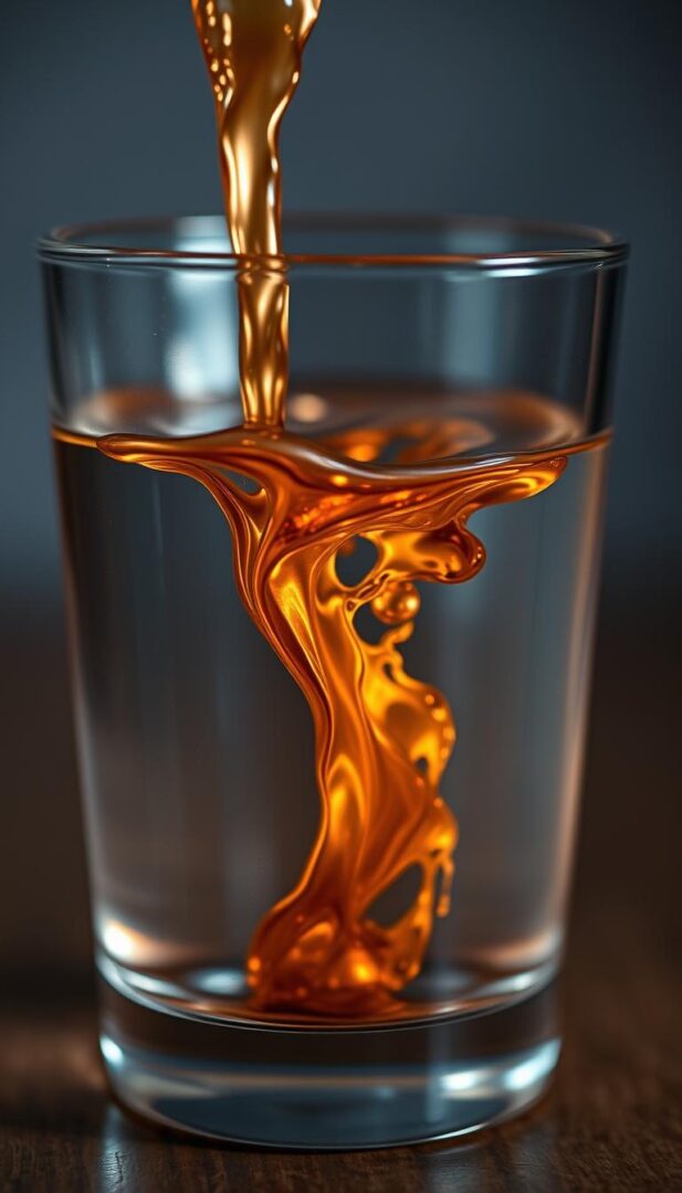 A close-up of a metallic, copper-colored liquid swirling in a glass of clear water, casting a warm, amber glow. The liquid has a shimmering, almost molten appearance, hinting at the presence of dissolved minerals. The lighting is soft and diffused, creating a sense of depth and highlighting the translucent nature of the water. The background is blurred, keeping the focus on the mesmerizing interaction between the two fluids. The overall scene conveys a sense of unease and an unsettling, almost foreboding atmosphere, alluding to the potential health concerns associated with a metallic taste in water. A close-up of a metallic, copper-colored liquid swirling in a glass of clear water, casting a warm, amber glow. The liquid has a shimmering, almost molten appearance, hinting at the presence of dissolved minerals. The lighting is soft and diffused, creating a sense of depth and highlighting the translucent nature of the water. The background is blurred, keeping the focus on the mesmerizing interaction between the two fluids. The overall scene conveys a sense of unease and an unsettling, almost foreboding atmosphere, alluding to the potential health concerns associated with a metallic taste in water.