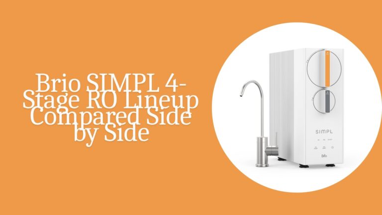 Brio SIMPL 4-Stage RO Lineup Compared Side by Side