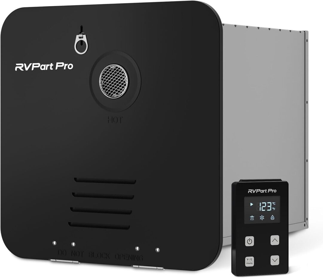 RV Tankless Water Heater Propane Gas, RVPart Pro, with 15"x15" Black Door and Remote Controller, DC 12V, 7×24 Technical Support, High Altitude, Easy. RV Tankless Water Heater Propane Gas, RVPart Pro, with 15"x15" Black Door and Remote Controller, DC 12V, 7×24 Technical Support, High Altitude, Easy.