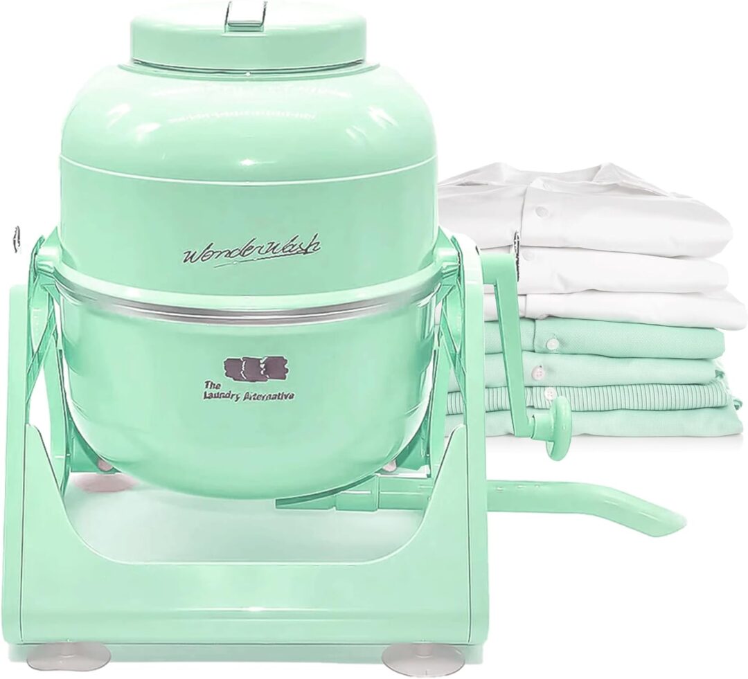 WonderWash Portable Washing Machine for Apartment & Tiny Spaces - Manual Hand Clothes Washer with Retro Design - Clean Laundry Anywhere with Our.