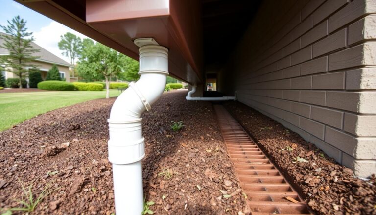 can you tie gutters into french drain