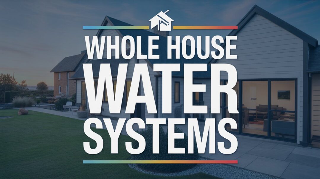 whole-house water filtration system benefits A vibrant lifestyle advertisement for whole-house water filtration systems featuring a modern, sun-drenched kitchen with stainless steel appliances and a family happily gathered around an island. The background subtly showcases a sleek, professionally installed water system unit integrated seamlessly into the cabinetry, while the foreground features a close-up of a glass of crystal-clear water with condensation, bathed in warm, inviting light. Bold, colorful fonts display the text "PROTECT YOUR FAMILY'S HEALTH" and "PURE WATER, EVERY TAP" in a playful, Pinterest-inspired style, alongside a small logo indicating “AquaGuard Systems” in the bottom corner, conveying a sense of well-being and modern living. The overall aesthetic is clean, aspirational, and emphasizes the convenience and peace of mind offered by whole-house water filtration, creating a visually appealing and informative Pinterest pin.