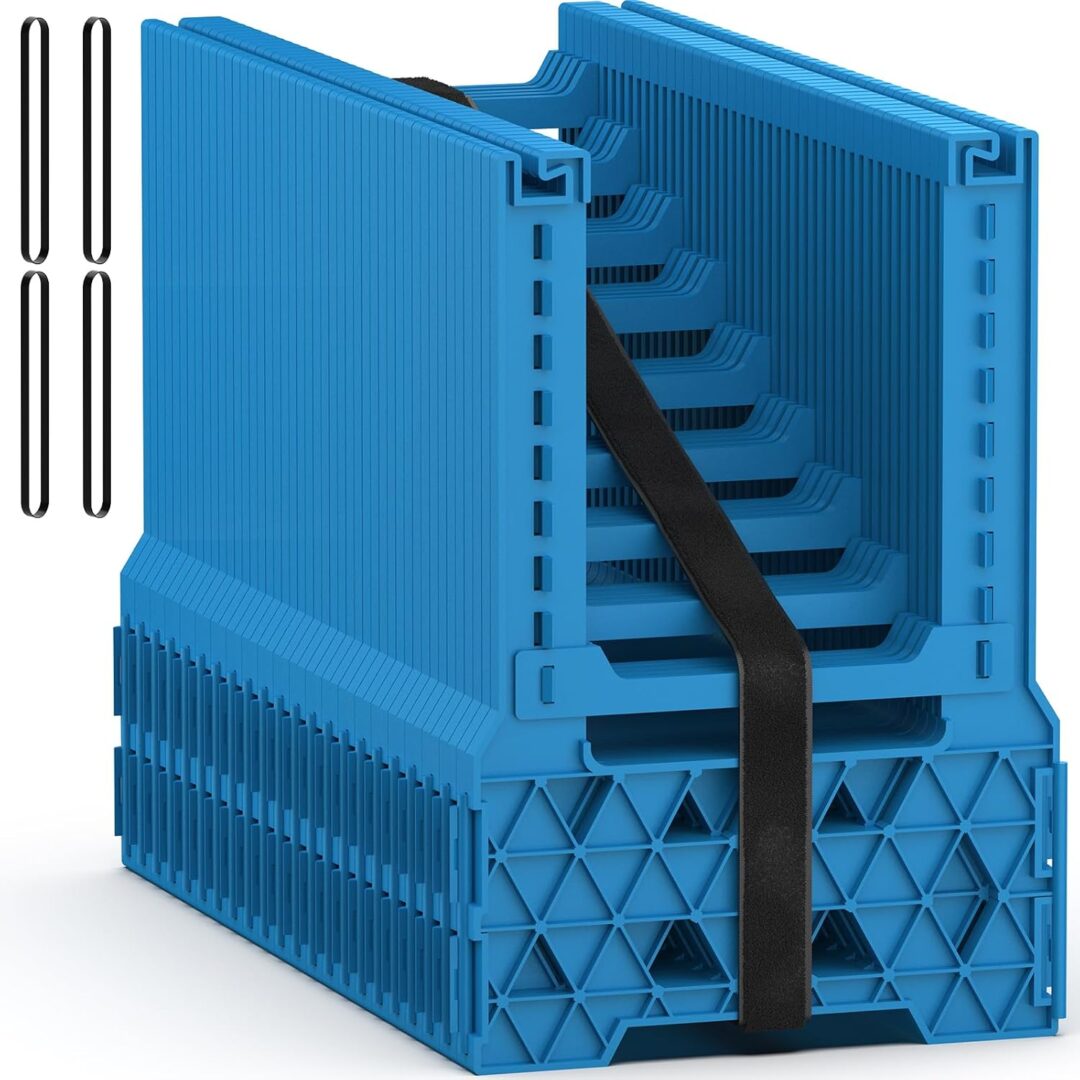 RV Sewer Hose Support 20FT with Secure Rubber Band  Carry Strap, RV Sewer Hose Holder Adjust Height for Travel Trailers, RV, Campers | Avoiding Obstacles  Deep Cradles, Quick Setup/Collapse
