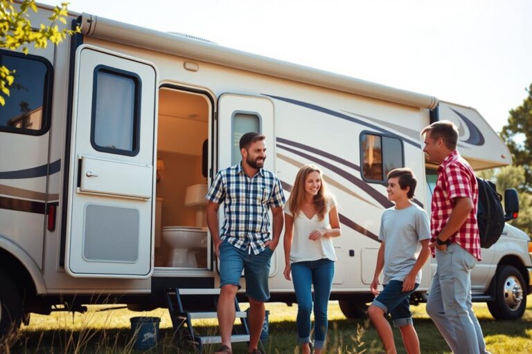 Family using RV bathroom facilities affecting black tank filling rate